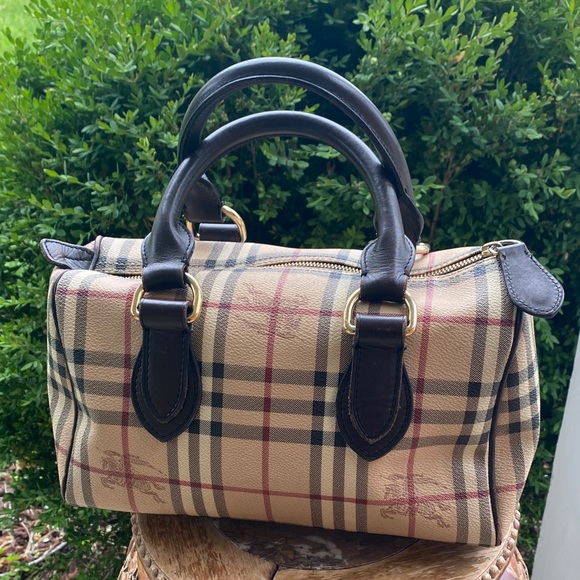 Burberry Handbags - 🤎100% Authentic Burberry Haymarket bowling bag🤎Chocolate Check Chester Satchel🤎